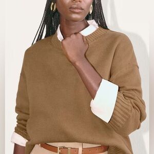 Everlane The Boxy Sweater in Everyday Cotton